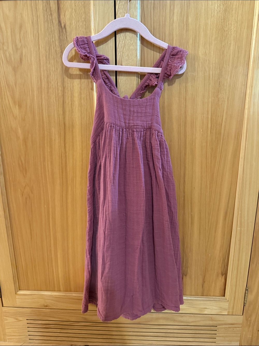 Jamie Kay Dusty Rose Ruffle Strap Sundress